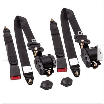 Diagonal Car Seat Belt 3 Point Black, Verzenden, Nieuw, Seat