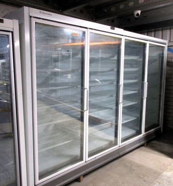 Wandvriezer Electrolux, Wandkoeling met 4 deuren, 323cm,, Witgoed en Apparatuur, Vriezers en Diepvrieskisten, Gebruikt