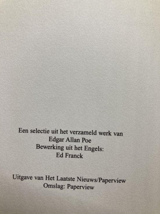 De Put en de Slinger 9171804233336 Edgar Allan Poe, Boeken, Overige Boeken, Gelezen, Verzenden