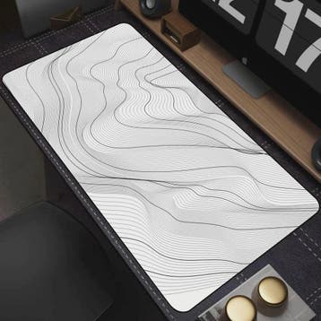 Extra Grote XL Gaming Muismat - Zwart/Wit Abstract Design, Verzenden, Nieuw