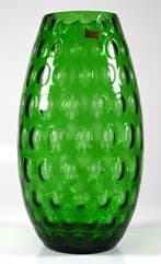 Egermann - Vaas - Kristal - Donkergroene Kristallvaas