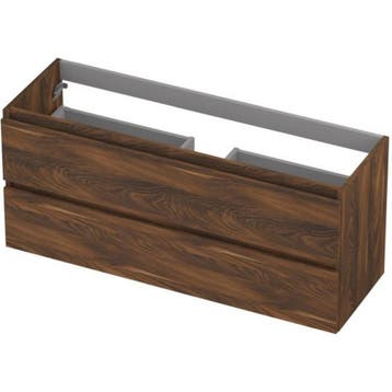 INK - Onderkast 2 Laden Greeploos met Houten Keerlijst -, Huis en Inrichting, Badkamer | Badkamermeubels, Ophalen of Verzenden