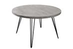Ronde eettafel SCORPION 80cm grijs mango massief hout zwarte, Ophalen of Verzenden, Nieuw