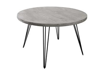 Ronde eettafel SCORPION 80cm grijs mango massief hout zwarte, Ophalen of Verzenden, Nieuw