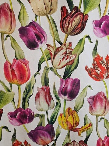 Nieuw! Stof Art Nouveau Realistisch Bloemmotief -