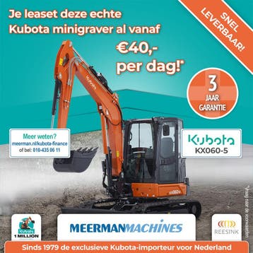 Kubota KX060-5 2026 (Al vanaf €68.250, snel leverbaar!), Ophalen of Verzenden, Graafmachine