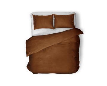PRIMAVIERA DELUXE Egyptisch katoen Uni Bruin - 200 x 200/260, Huis en Inrichting, Slaapkamer | Beddengoed, Nieuw