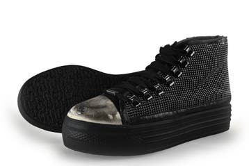 La Strada Hoge sneakers in maat 38 Zwart, Verzenden, Zwart, Gedragen, Sneakers of Gympen