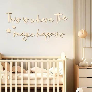 Houten wand tekst decoratie Storytime, Verzenden, Nieuw, Wanddecoratie