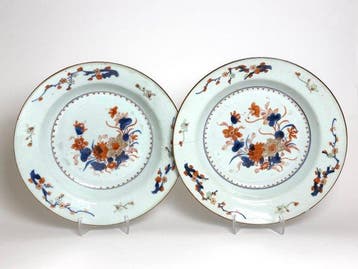 Dinastia Qing Epoca Qianlong, ca. 1750-1770 - Coppia Piatti