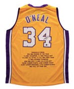 NBA - Shaquille O´Neal - Autograph - Record Stats - Geel op, Nieuw