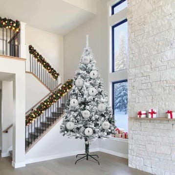 vidaXL Kerstbal Set XXL 3 pcs Zilver Kunststof, Verzenden, Nieuw