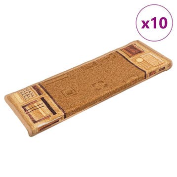 vidaXL Trapmatten zelfklevend 10 st 65x21x4 cm beige, Verzenden, Nieuw