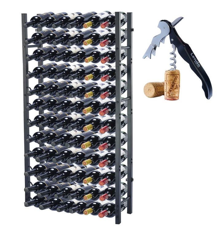 Wijnrek | 72 flessen | 65x20x120cm | Staal | Flessenrek |, Huis en Inrichting, Woonaccessoires | Wijnrekken, Nieuw, Verzenden