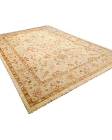 Groot Perzich tapijt Ziegler 411x300 wollen vloerkleed, Wit, 200 cm of meer, Ophalen of Verzenden, Zo goed als nieuw