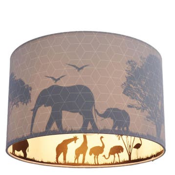 Grijze dieren kinderkamer plafondlamp Safari, Binnenzijde, Kinderen en Baby's, Kinderkamer | Inrichting en Decoratie, Ophalen of Verzenden