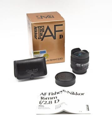 Nikon AF Fisheye-Nikkor 16mm f/2.8D Groothoeklens, Nieuw