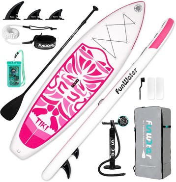 Sup Board - Opblaasbaar Paddle Board - 180 kg - Roze/Wit - F, Verzenden, Zo goed als nieuw