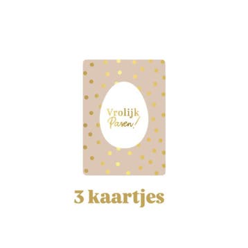 3 kleine kaartjes - Vrolijk pasen ! - paasbedankje - naam..., Ophalen of Verzenden, Nieuw