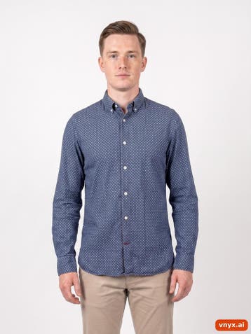 Tommy Hilfiger Overhemden Heren maat M Blauw Vintage, Ophalen of Verzenden, Nieuw, Tommy Hilfiger