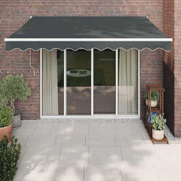 vidaXL Luifel uittrekbaar 3,5x2,5 m stof en aluminium, Verzenden, Nieuw