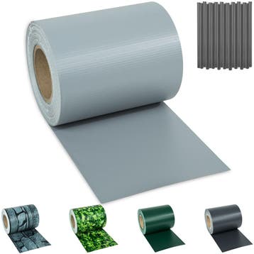 PVC privacyfolie met bevestigingsclips - 70 m, grijs, Verzenden, Nieuw