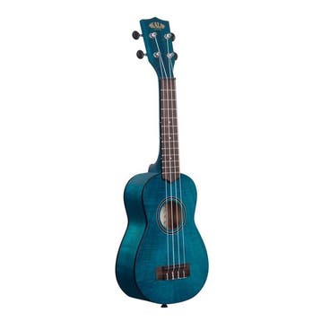 Kala Soprano Exotic Mahogany Blue Ukulele met tas, Verzenden, Nieuw