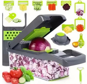 Multifunctionele groentesnijder 16-in-1 met messen set, Verzenden, Nieuw in verpakking