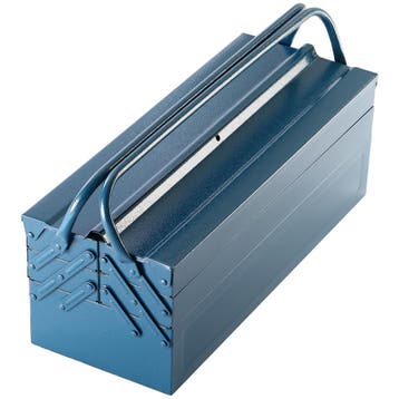 Gereedschapskist Blauw Staal 53x20x20cm (Voor in Huis), Verzenden, Nieuw