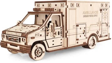 Eco Wood 3D Houten Ambulance DIY Mechanical Modelbouw, Verzenden, Nieuw