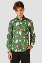 Kerst Overhemd Tiener Groen Opposuits, Ophalen of Verzenden, Nieuw