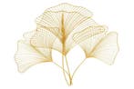 Elegante wanddecoratie GINKGO 90cm goud in filigrane, Ophalen of Verzenden, Nieuw