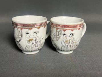 Inkt en kleur - Porselein - China - Yongzheng (1723-1735), Antiek en Kunst