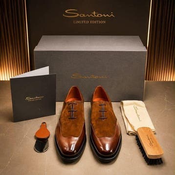 Santoni - Veterschoenen - Maat: EU 42.5 - Nieuw in doos, Nieuw