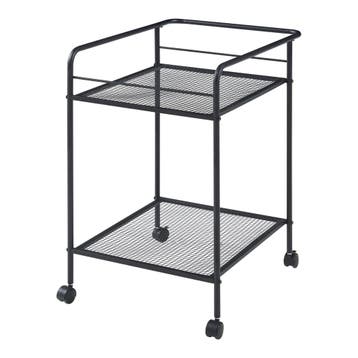 [en.casa] Keukentrolley Hole 72x62x45 cm zwart, Verzenden