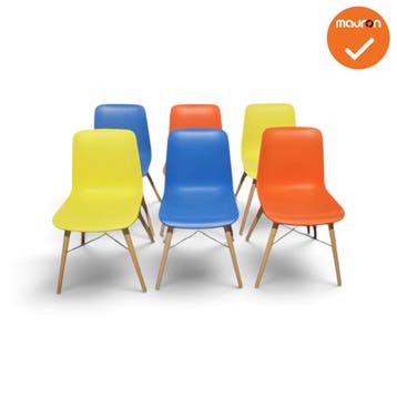 Laurel Chair - design kantinestoel - set van 6, Vergader- of Presentatieruimte, Ophalen of Verzenden, Gebruikt, Stoel
