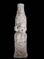 Escuela Española - sculptuur, Antigua talla en piedra Virgen