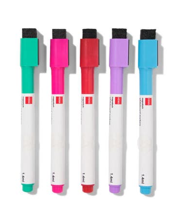 HEMA Whiteboardmarkeerstiften - 5 stuks, Verzenden, Nieuw