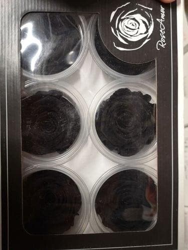 Geconserveerde rozen Geprepareerd Zwart L doos 6 stuks, Hobby en Vrije tijd, Knutselen, Nieuw, Ophalen of Verzenden