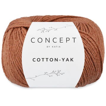 Katia Concept Cotton-Yak - 133 koperbruin - Katoen / Jakwo, Ophalen of Verzenden, Nieuw