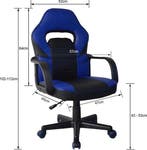 2dekans | VDD Gamestoel Thomas junior - zwart blauw, Ophalen of Verzenden, Zo goed als nieuw