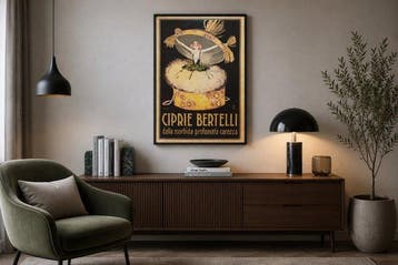 Mauzan Achille - Elegante manifesto pubblicitario Ciprie, Antiek en Kunst, Kunst | Tekeningen en Foto's