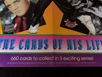 Elvis vintage promo poster - Cards of his life (Series 2), Ophalen of Verzenden, Zo goed als nieuw, Poster, Artwork of Schilderij