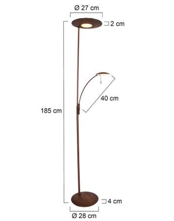 Steinhauer vloerlamp Zenith LED 7860BR Buitenbeentje, Ophalen, Overige materialen, Zo goed als nieuw, Klassiek