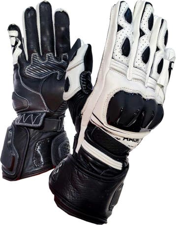 MUGENRACE Linea Sport Zwart Witte Handschoenen, Nieuw met kaartje, MUGENRACE, Handschoenen, Heren