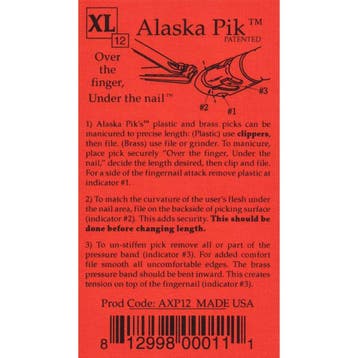 Alaska Pik AXP-12 Vingernagelpick Plastic 12-Pack Extra, Ophalen of Verzenden, Nieuw