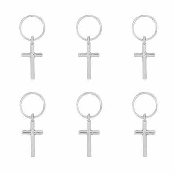 Haarspeld haarringen 1,5cm - Bedel Kruis - Zilver - Set van, Nieuw