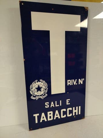 Emaille bord - Sali e Tabacchi Riv. N. - Italiaanse
