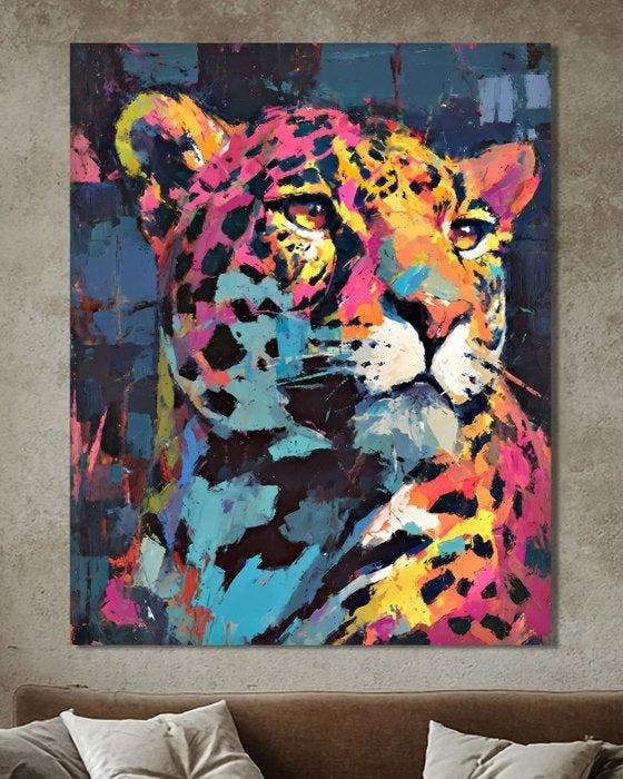 Michael Mey - Vivid Leopard - XL, Antiek en Kunst, Kunst | Designobjecten
