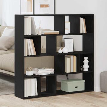vidaXL Boekenkast/kamerverdeler zwart eiken 105x24x102 cm, Verzenden, Nieuw